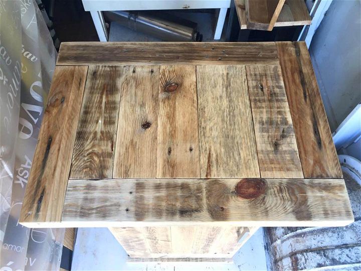 handmade rustic pallet nightstand or side table
