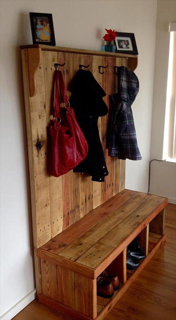 pallet hall tree