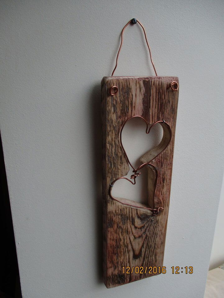 handcrafted wooden pallet love wall art