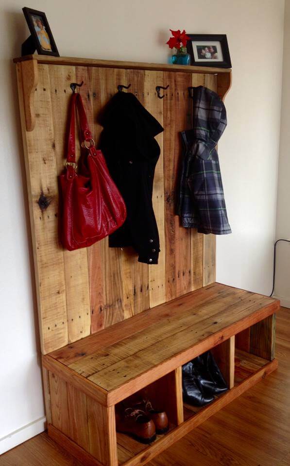 diy pallet hall tree