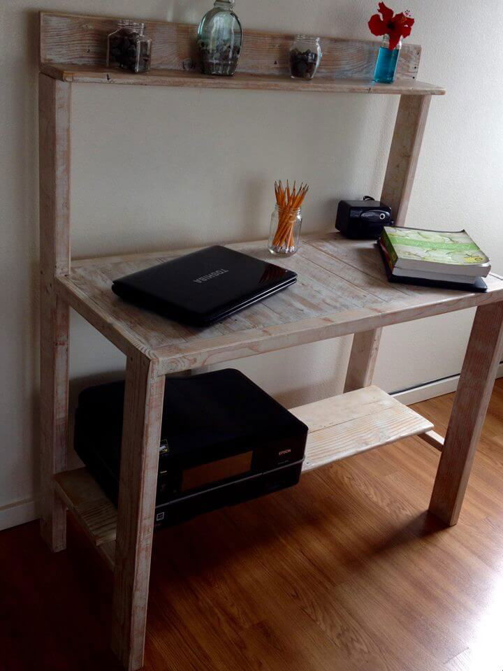 low-cost wooden pallet potting bench