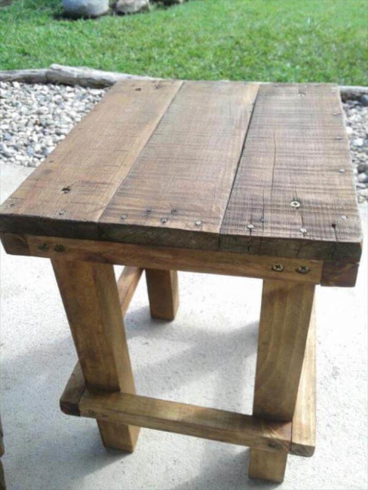 recycled pallet mini table
