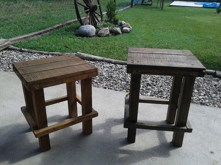 reclaimed pallet nightstands