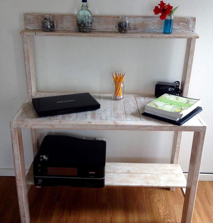 recycled pallet potting bench