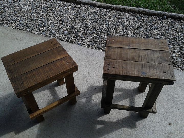 upcycled pallet side tables
