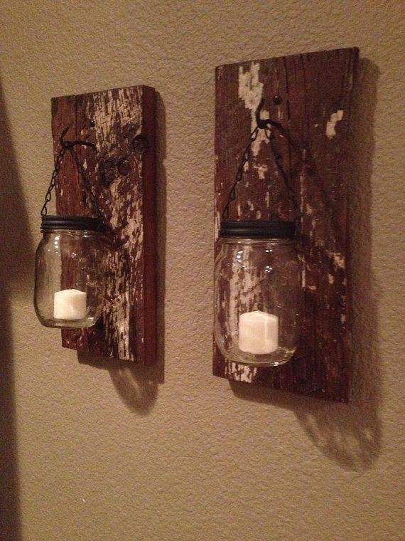 diy pallet and mason jar lamps