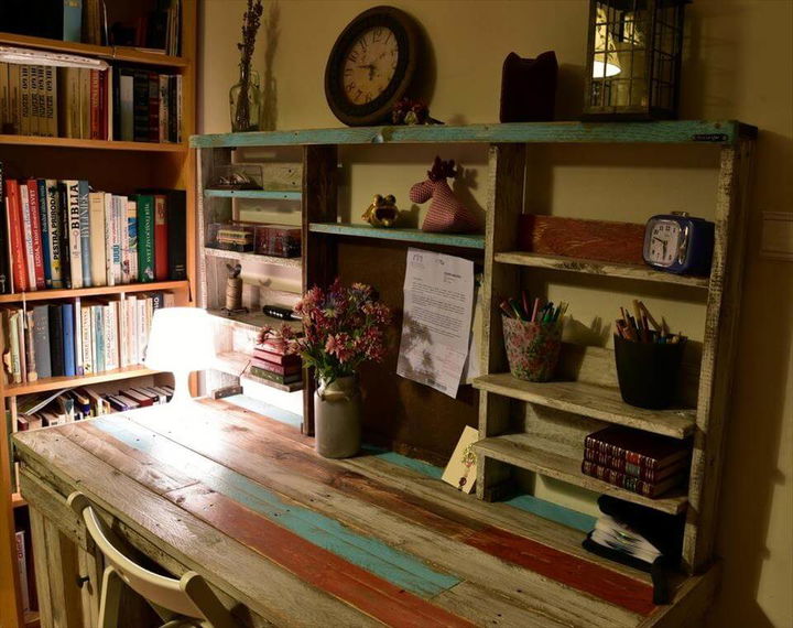 Wooden pallet study desk or table