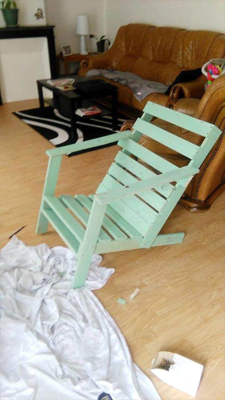 diy painted pallet garden chair