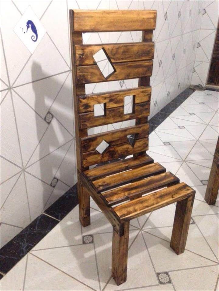 Wooden pallet chair
