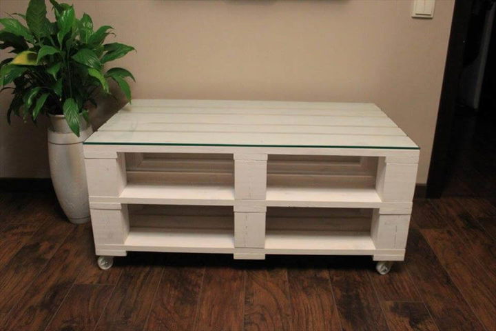 Wooden pallet coffee table