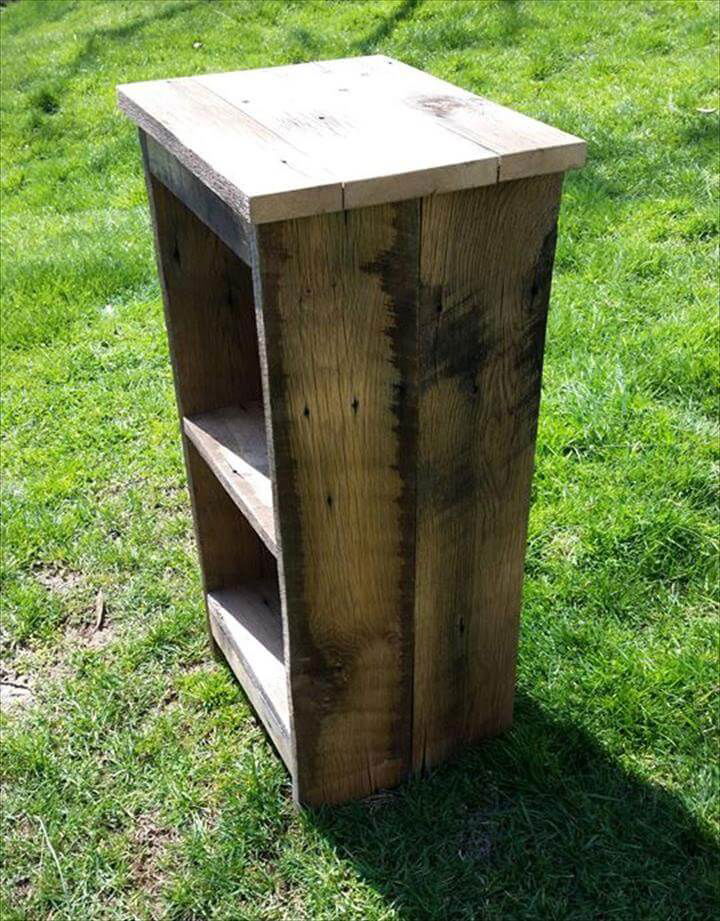 wooden pallet nightstand