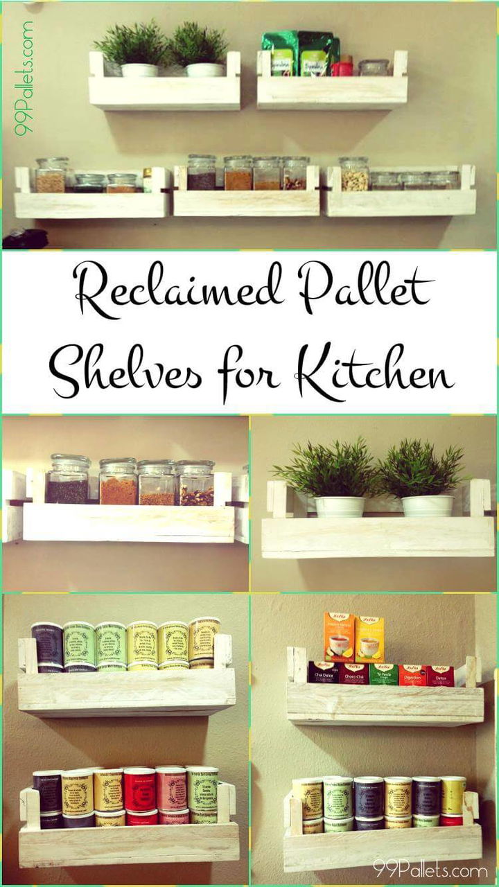 Wooden Pallet Shelves