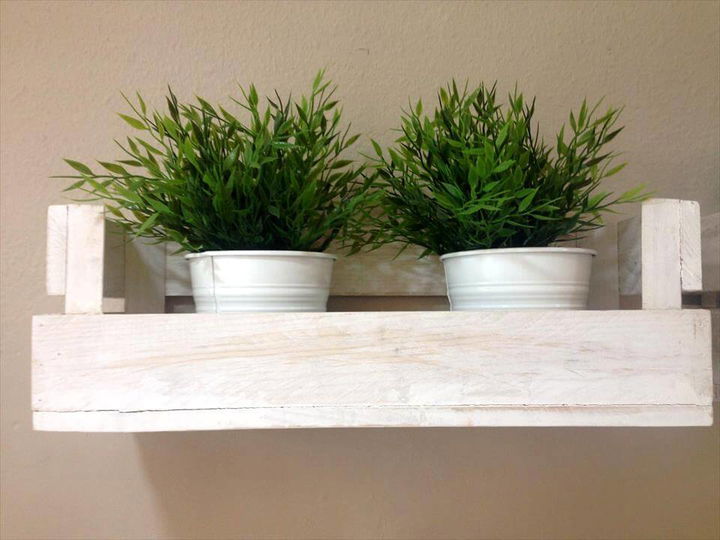 recycled pallet white pallet shelves