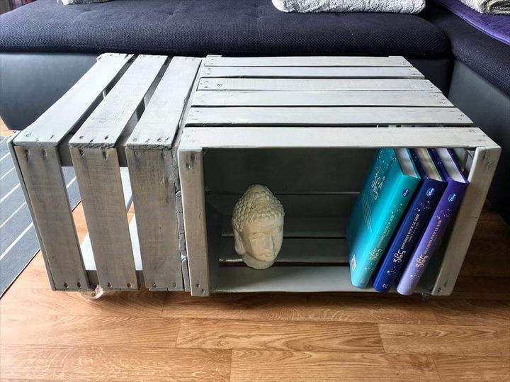 pallet crate coffee table