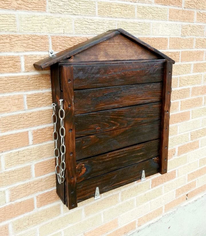 diy pallet no-cost wall mounted patio folding down bar