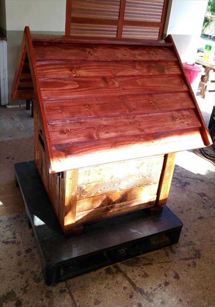 handmade pallet mailbox or parcel box