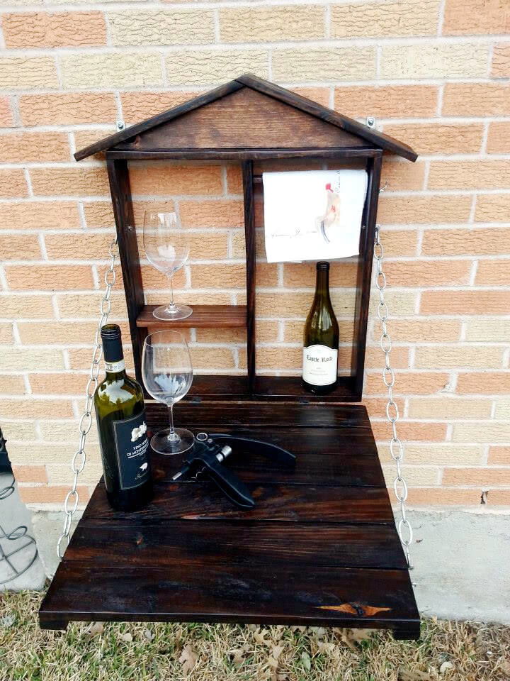 no-cost pallet outdoor patio wall bar