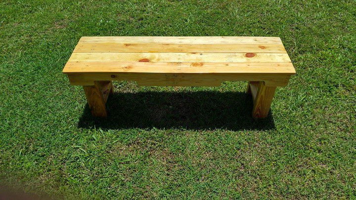 diy pallet bench