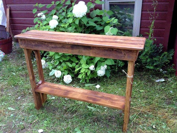 handcrafted robust pallet console