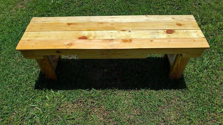 Wooden pallet bench