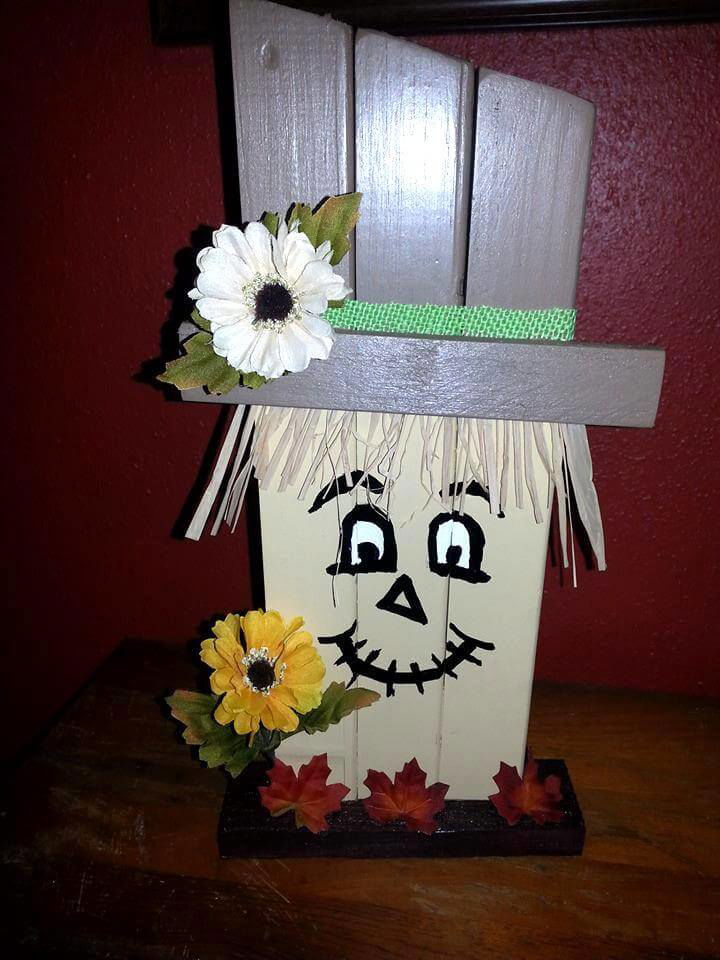 Recycled pallet Halloween goblin