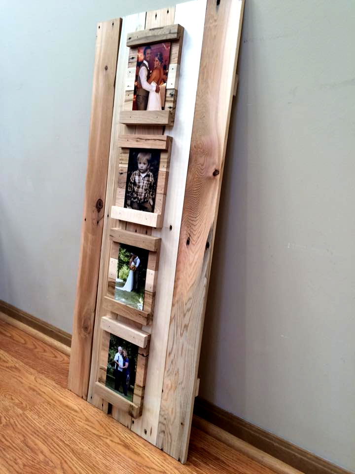 reclaimed pallet picture display