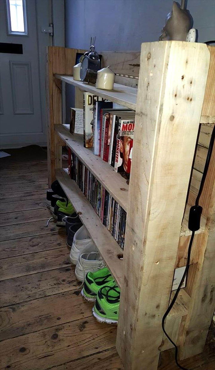 wooden pallet multi-functional shelf unit