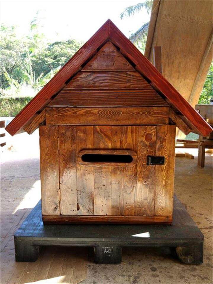 custom-built pallet mailbox or parcel box
