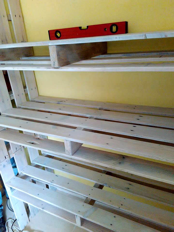 Wooden pallet closet