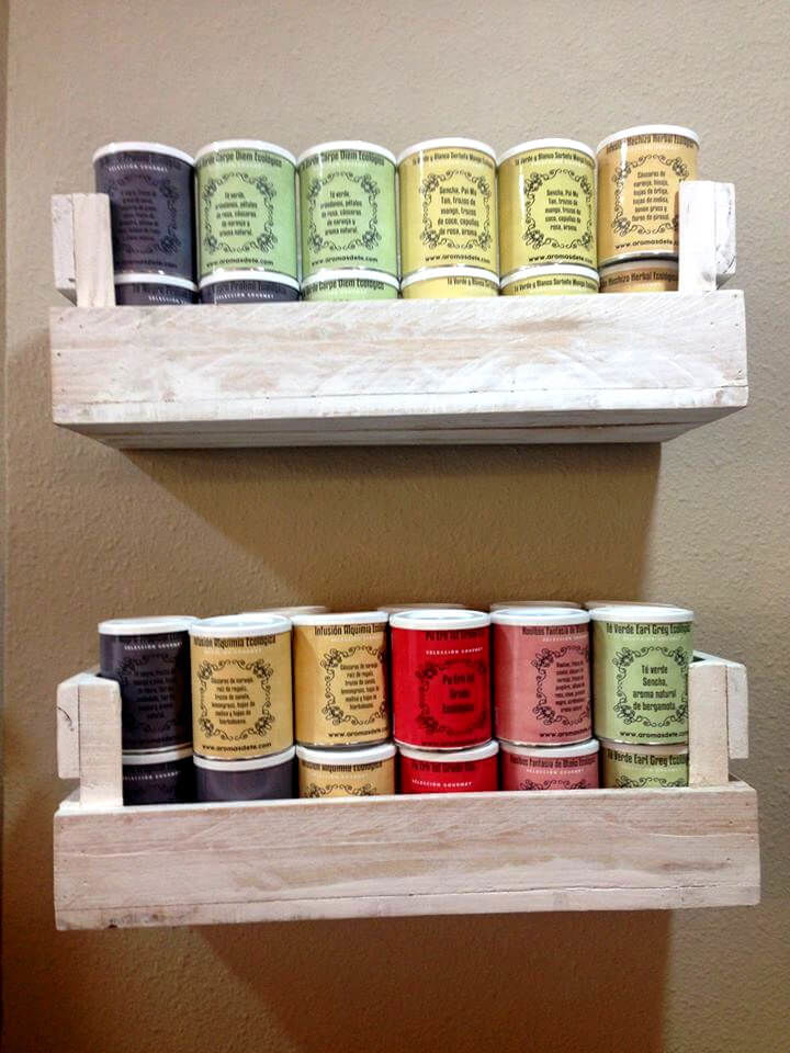 diy pallet kitchen floating shelves