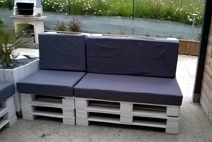 Recycled pallet sofa