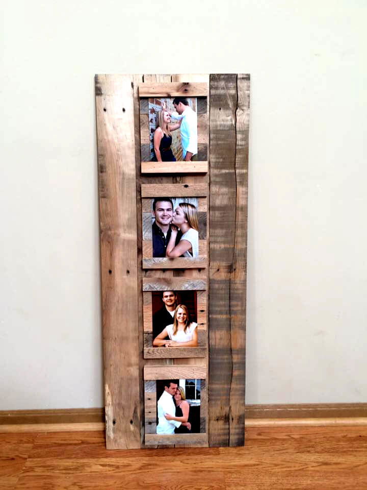 handcrafted pallet picture display