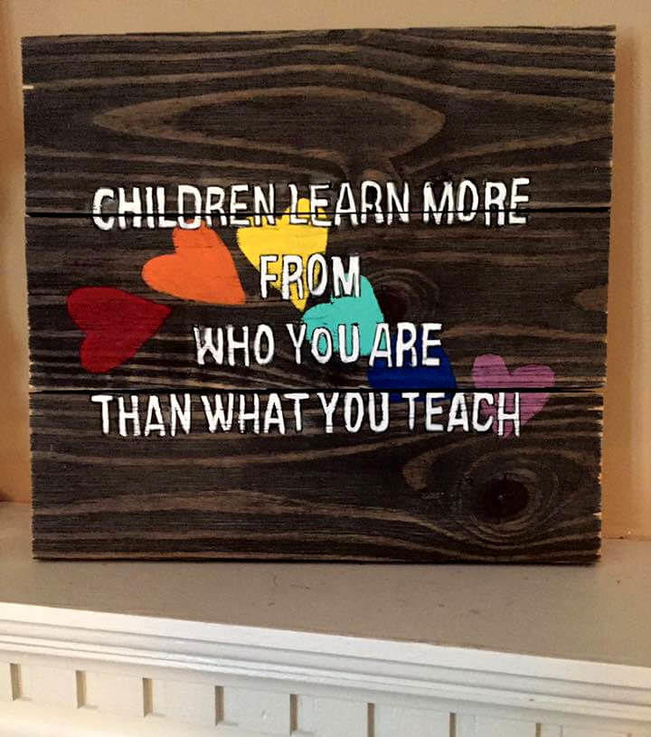reclaimed pallet quoted wall sign