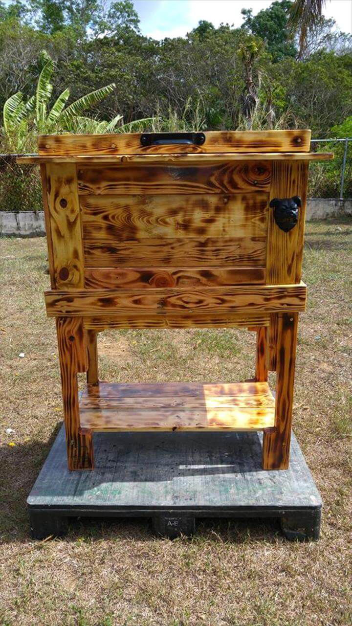 recycled pallet outdoor cooler