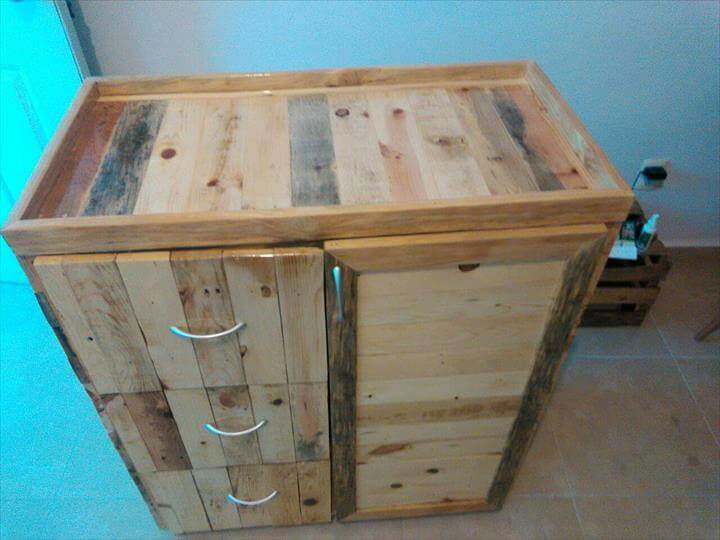 Wooden Pallet Chest Of Drawers