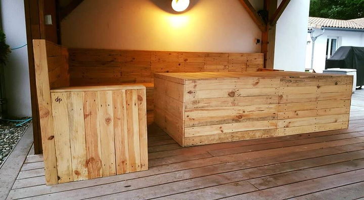renovated pallet porch or gazebo