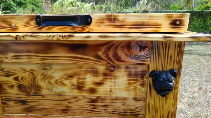 scorched pallet outdoor cooler