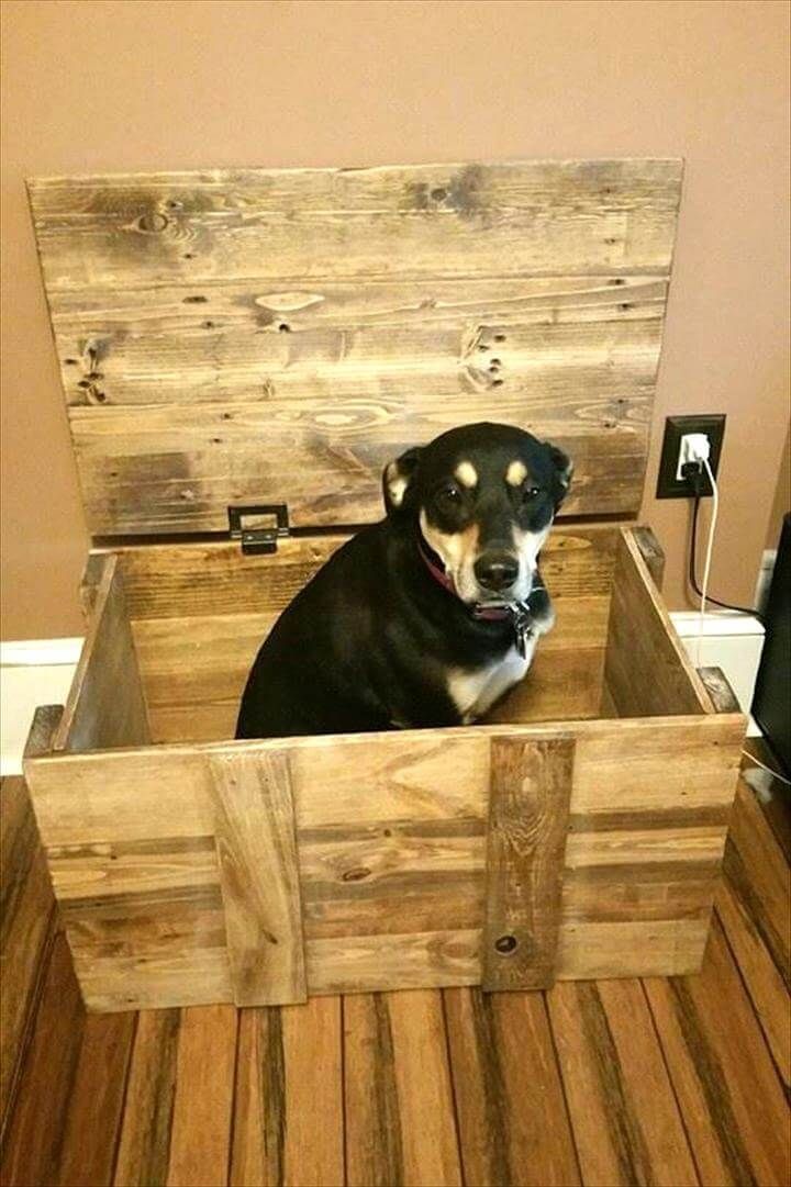 upcycled wooden pallet robust toy chest