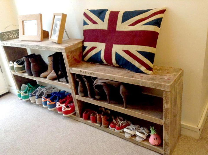 diy pallet shoe rack