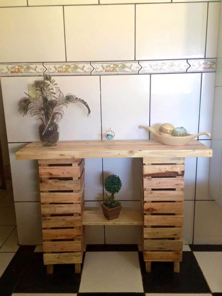 first class pallet wooden sideboard