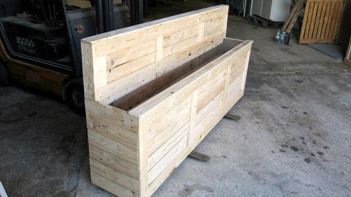 handcrafted wooden pallet planter