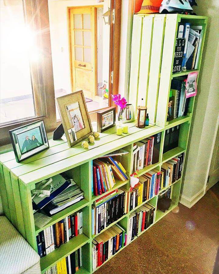 Xl size pallet bookshelf unit