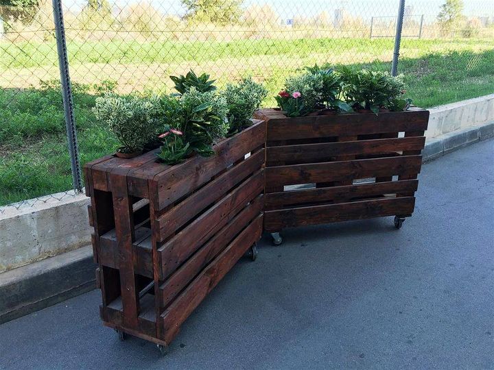 recycled pallet wooden planters